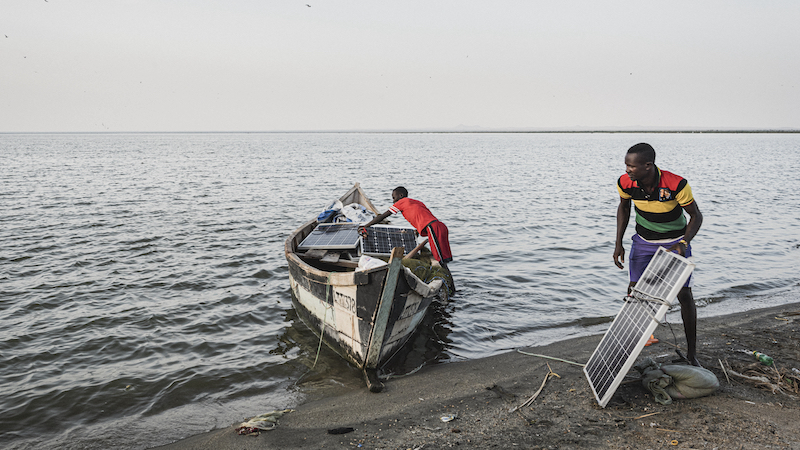 Kenya solar panels Lake. Talks new climate finance goal